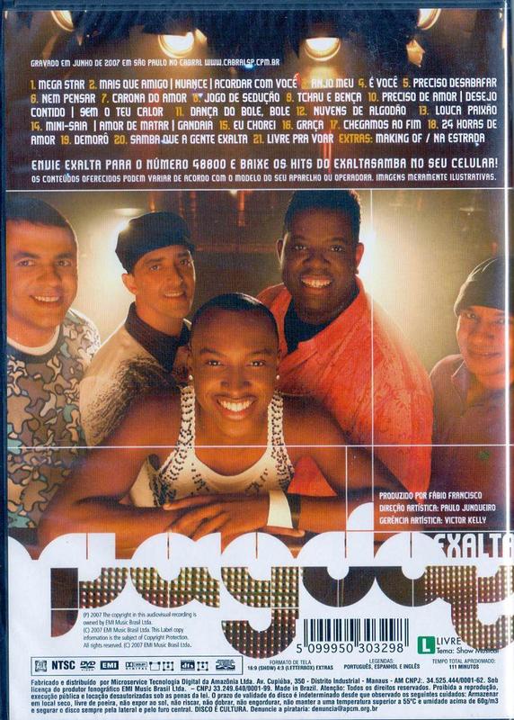 Dvd Exaltasamba - Pagode Do Exalta Ao Vivo - Outros Música e Shows